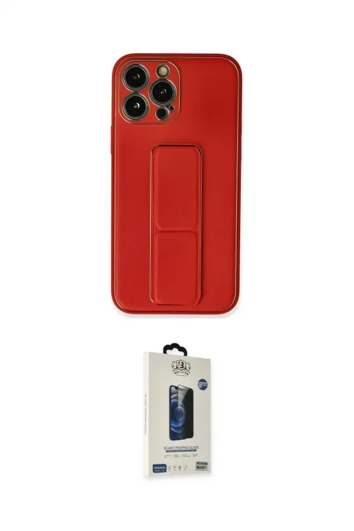 ieg™ iPhone 13 Pro Max Kılıf Akış Doku - Siyah Bilvis Hayalet Cam Ekran Koruyucu