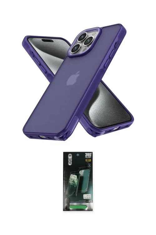 ieg™ iPhone 13 Pro Max Kılıf Atlas Form - Şeffaf 360 Full Body Arka Koruyucu