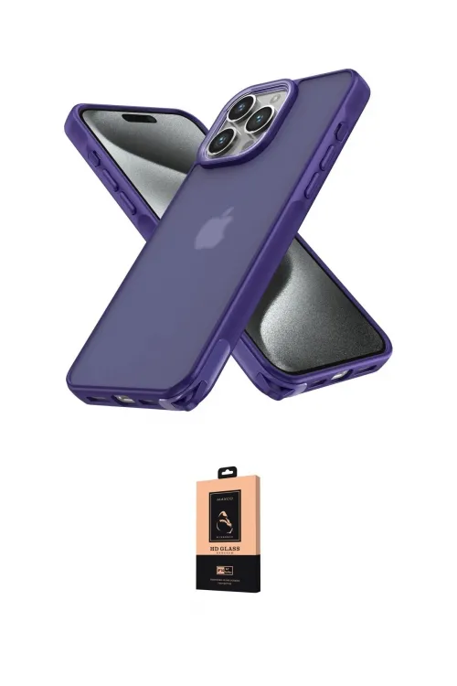 ieg™ iPhone 13 Pro Max Kılıf Atlas Form - Şeffaf Maxco Cam Ekran Koruyucu