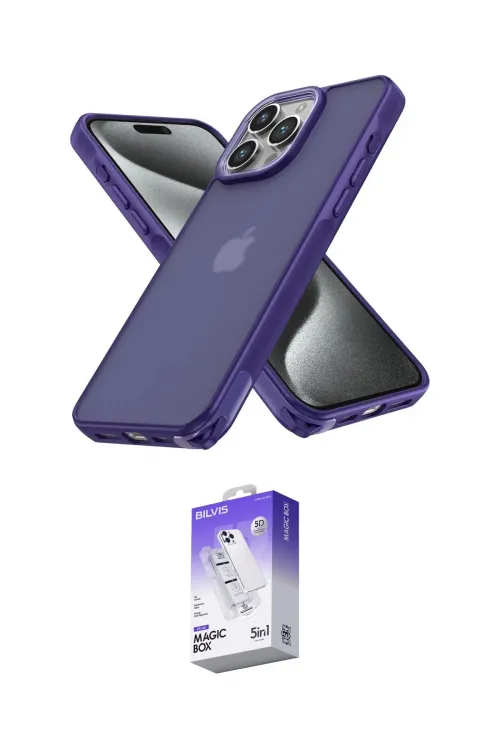 ieg™ iPhone 13 Pro Max Kılıf Atlas Form - Siyah Bilvis 5in1 3D Magic Cam Ekran Koruyucu