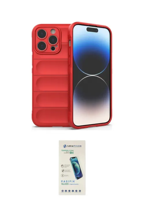 ieg™ iPhone 13 Pro Max Kılıf Atlas Koleksiyonu - Şeffaf Pasifik Cam Ekran Koruyucu
