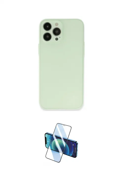 ieg™ iPhone 13 Pro Max Kılıf Atlas Minimal Prime - Siyah 3D Antistatik Cam Ekran Koruyucu