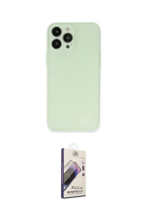 ieg™ iPhone 13 Pro Max Kılıf Atlas Minimal Prime - Siyah Bilvis 3D Mat Cam Ekran Koruyucu