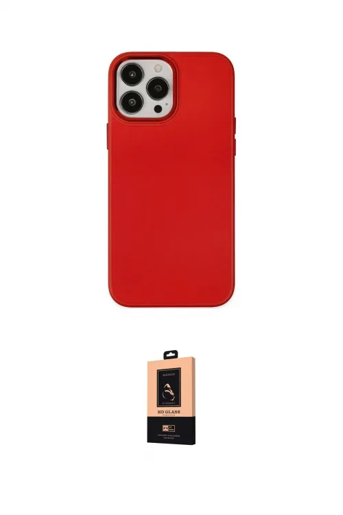 ieg™ iPhone 13 Pro Max Kılıf Çekirdek Çizgi - Şeffaf Maxco Cam Ekran Koruyucu