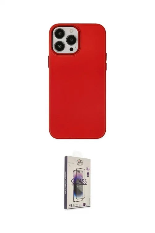 ieg™ iPhone 13 Pro Max Kılıf Çekirdek Çizgi - Siyah Bilvis 3D Cam Ekran Koruyucu