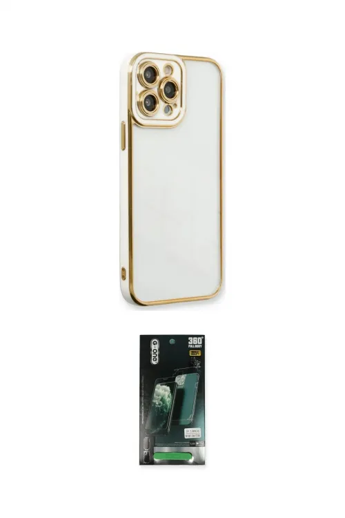 ieg™ iPhone 13 Pro Max Kılıf Çekirdek Klasik Serisi - Şeffaf 360 Full Body Arka Koruyucu
