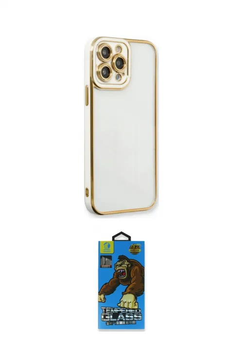 ieg™ iPhone 13 Pro Max Kılıf Çekirdek Klasik Serisi - Siyah 18D Cam Ekran Koruyucu