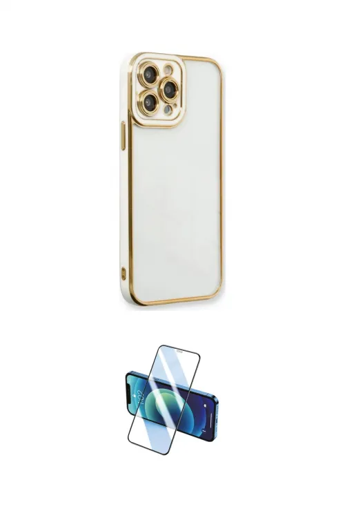 ieg™ iPhone 13 Pro Max Kılıf Çekirdek Klasik Serisi - Siyah 3D Antistatik Cam Ekran Koruyucu