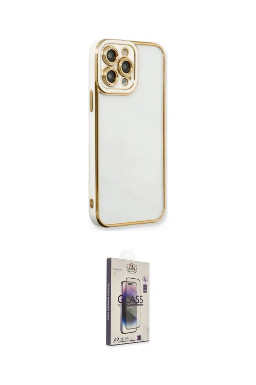ieg™ iPhone 13 Pro Max Kılıf Çekirdek Klasik Serisi - Siyah Bilvis 3D Cam Ekran Koruyucu