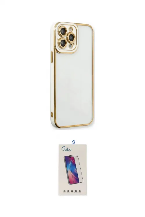 ieg™ iPhone 13 Pro Max Kılıf Çekirdek Klasik Serisi - Siyah Joko 5D Cam