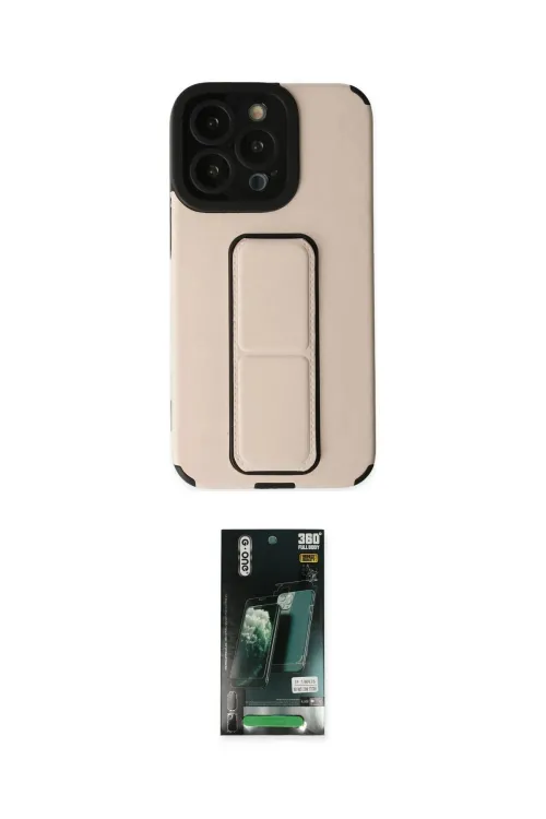 ieg™ iPhone 13 Pro Max Kılıf Çekirdek Yansıma - Şeffaf 360 Full Body Arka Koruyucu