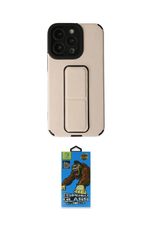 ieg™ iPhone 13 Pro Max Kılıf Çekirdek Yansıma - Siyah 18D Cam Ekran Koruyucu