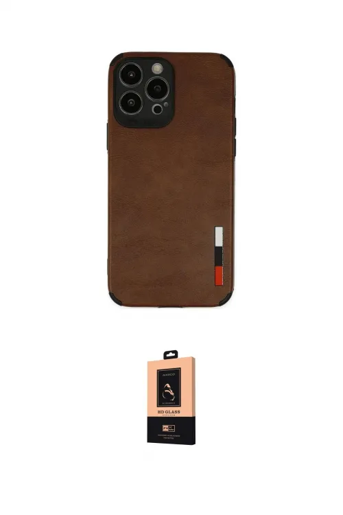 ieg™ iPhone 13 Pro Max Kılıf Doruk Asil Koleksiyonu - Şeffaf Maxco Cam Ekran Koruyucu