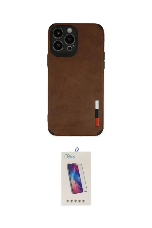 ieg™ iPhone 13 Pro Max Kılıf Doruk Asil Koleksiyonu - Siyah Joko 5D Cam