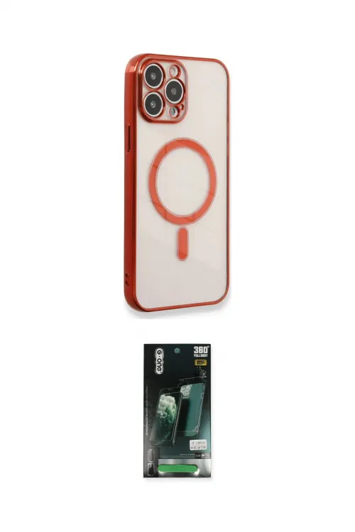 ieg™ iPhone 13 Pro Max Kılıf Doruk Minimal - Şeffaf 360 Full Body Arka Koruyucu