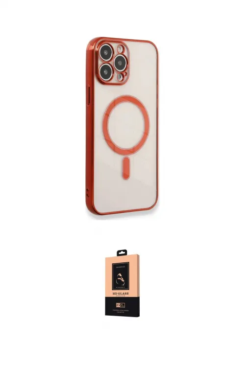 ieg™ iPhone 13 Pro Max Kılıf Doruk Minimal - Şeffaf Maxco Cam Ekran Koruyucu