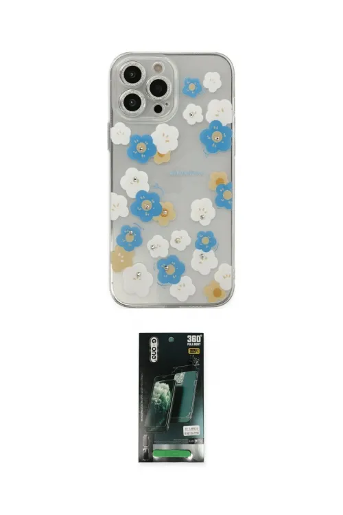 ieg™ iPhone 13 Pro Max Kılıf Eksen Asil Prime - Şeffaf 360 Full Body Arka Koruyucu