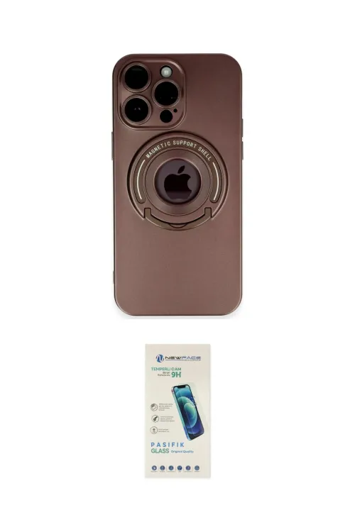 ieg™ iPhone 13 Pro Max Kılıf Eksen Klasik Prime - Şeffaf Pasifik Cam Ekran Koruyucu