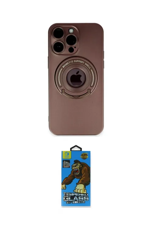 ieg™ iPhone 13 Pro Max Kılıf Eksen Klasik Prime - Siyah 18D Cam Ekran Koruyucu