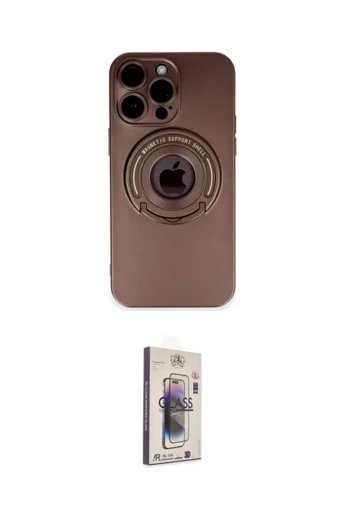 ieg™ iPhone 13 Pro Max Kılıf Eksen Klasik Prime - Siyah Bilvis 3D Cam Ekran Koruyucu