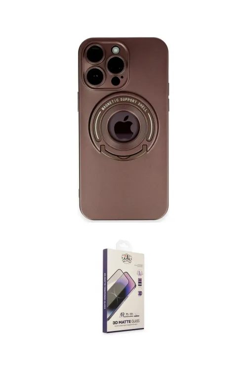ieg™ iPhone 13 Pro Max Kılıf Eksen Klasik Prime - Siyah Bilvis 3D Mat Cam Ekran Koruyucu