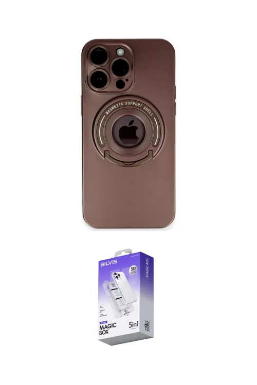 ieg™ iPhone 13 Pro Max Kılıf Eksen Klasik Prime - Siyah Bilvis 5in1 3D Magic Cam Ekran Koruyucu