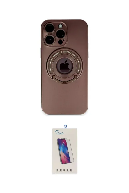 ieg™ iPhone 13 Pro Max Kılıf Eksen Klasik Prime - Siyah Joko 5D Cam