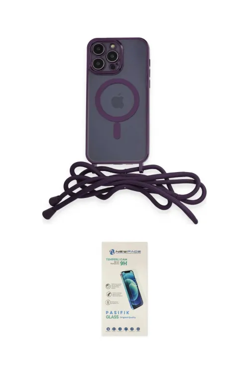 ieg™ iPhone 13 Pro Max Kılıf Eksen Özel Seri - Şeffaf Pasifik Cam Ekran Koruyucu