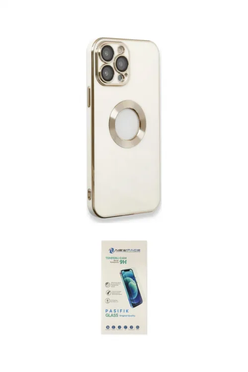 ieg™ iPhone 13 Pro Max Kılıf İz Form Serisi - Şeffaf Pasifik Cam Ekran Koruyucu