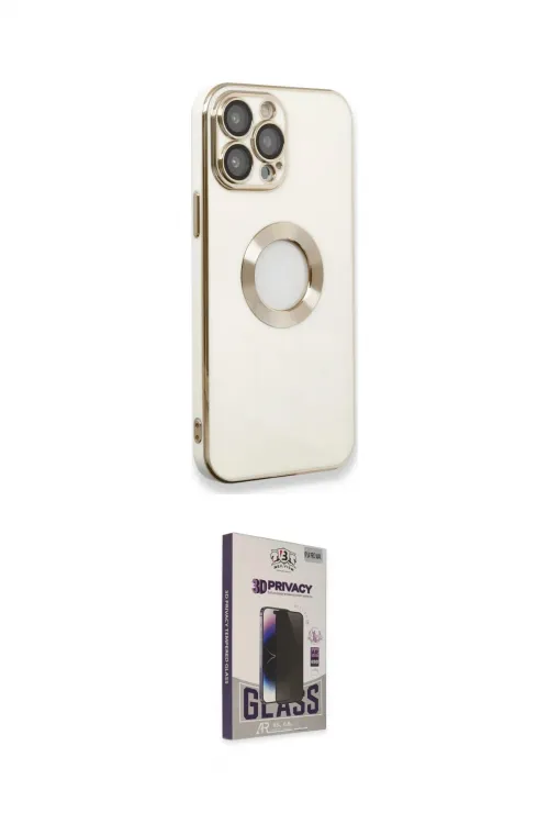 ieg™ iPhone 13 Pro Max Kılıf İz Form Serisi - Siyah Bilvis Hayalet Cam Ekran Koruyucu
