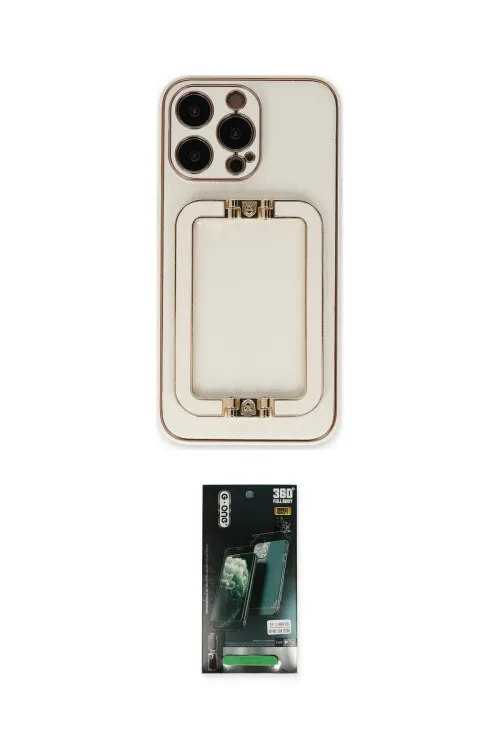 ieg™ iPhone 13 Pro Max Kılıf Kozmos Minimal Prime - Şeffaf 360 Full Body Arka Koruyucu