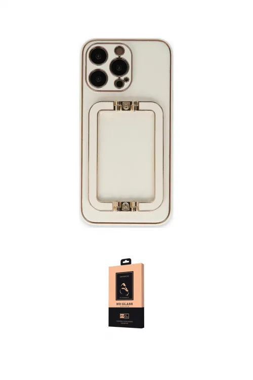 ieg™ iPhone 13 Pro Max Kılıf Kozmos Minimal Prime - Şeffaf Maxco Cam Ekran Koruyucu