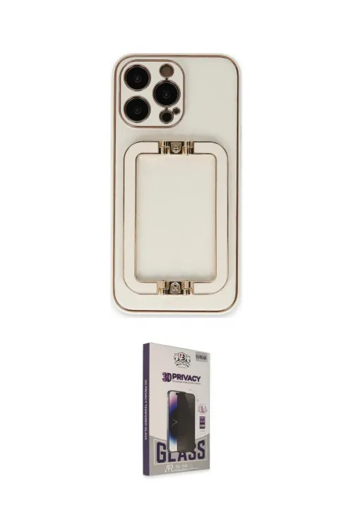 ieg™ iPhone 13 Pro Max Kılıf Kozmos Minimal Prime - Siyah Bilvis Hayalet Cam Ekran Koruyucu