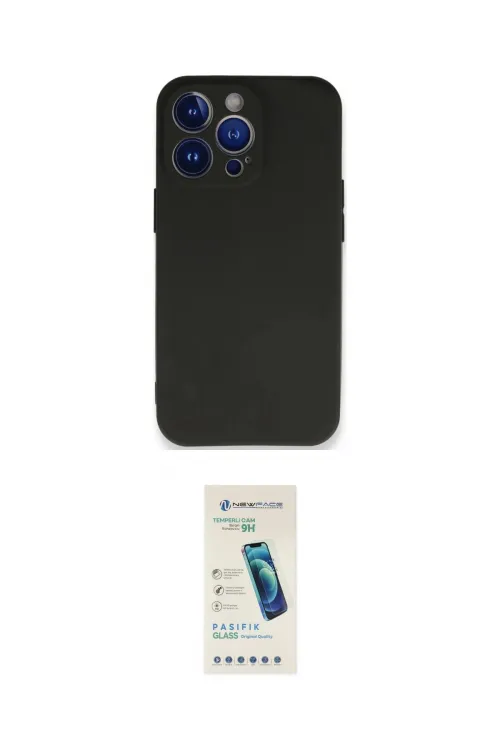 ieg™ iPhone 13 Pro Max Kılıf Kozmos Yansıma Özel Seri - Şeffaf Pasifik Cam Ekran Koruyucu