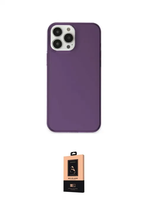 ieg™ iPhone 13 Pro Max Kılıf Kutup Doku Koleksiyonu - Şeffaf Maxco Cam Ekran Koruyucu