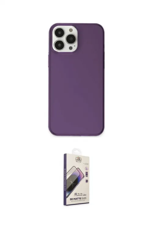 ieg™ iPhone 13 Pro Max Kılıf Kutup Doku Koleksiyonu - Siyah Bilvis 3D Mat Cam Ekran Koruyucu