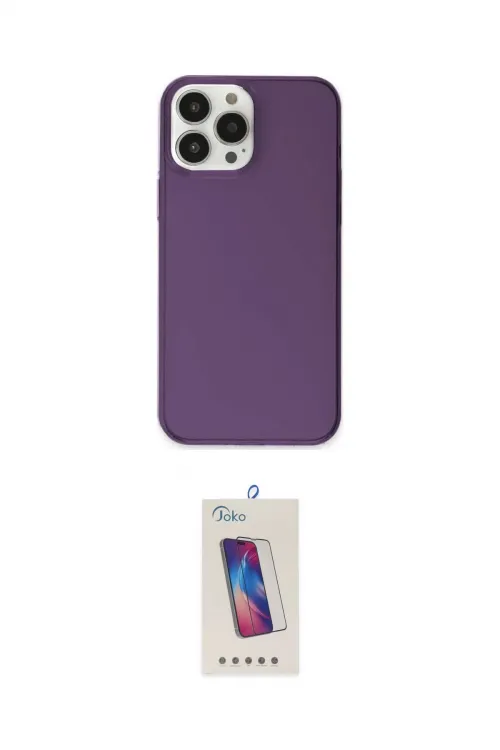 ieg™ iPhone 13 Pro Max Kılıf Kutup Doku Koleksiyonu - Siyah Joko 5D Cam
