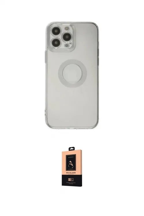 ieg™ iPhone 13 Pro Max Kılıf Kutup Klasik - Şeffaf Maxco Cam Ekran Koruyucu