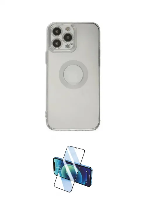 ieg™ iPhone 13 Pro Max Kılıf Kutup Klasik - Siyah 3D Antistatik Cam Ekran Koruyucu