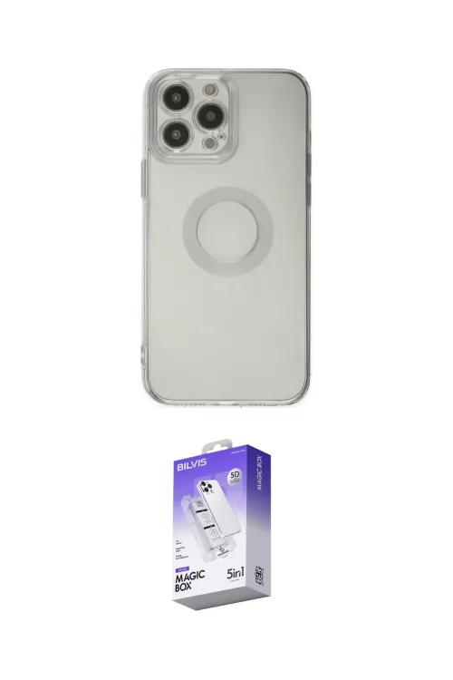 ieg™ iPhone 13 Pro Max Kılıf Kutup Klasik - Siyah Bilvis 5in1 3D Magic Cam Ekran Koruyucu