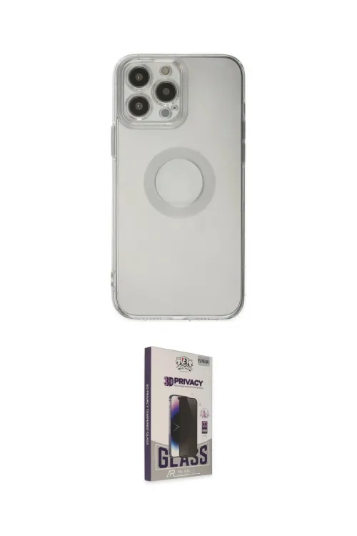 ieg™ iPhone 13 Pro Max Kılıf Kutup Klasik - Siyah Bilvis Hayalet Cam Ekran Koruyucu