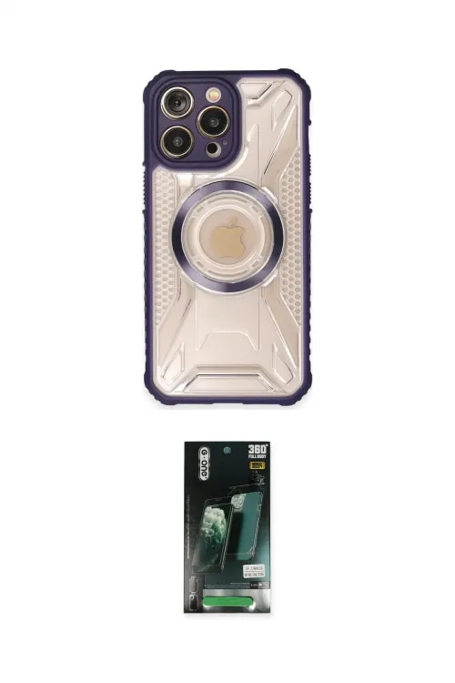 ieg™ iPhone 13 Pro Max Kılıf Kutup Modern - Şeffaf 360 Full Body Arka Koruyucu