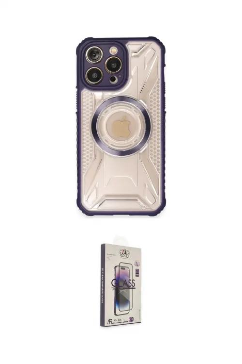 ieg™ iPhone 13 Pro Max Kılıf Kutup Modern - Siyah Bilvis 3D Cam Ekran Koruyucu