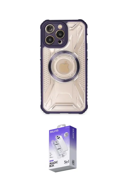 ieg™ iPhone 13 Pro Max Kılıf Kutup Modern - Siyah Bilvis 5in1 3D Magic Cam Ekran Koruyucu