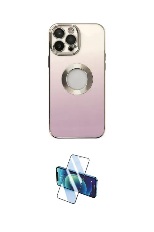 ieg™ iPhone 13 Pro Max Kılıf Kutup Yansıma Özel Seri - Siyah 3D Antistatik Cam Ekran Koruyucu