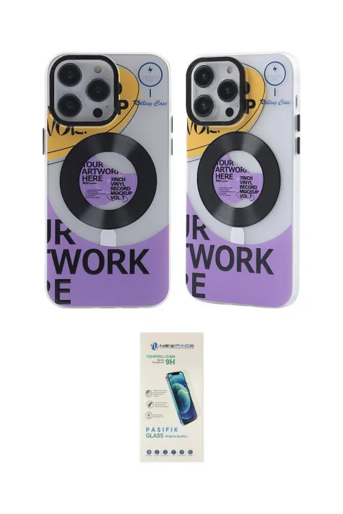 ieg™ iPhone 13 Pro Max Kılıf Nova Doku Koleksiyonu - Şeffaf Pasifik Cam Ekran Koruyucu