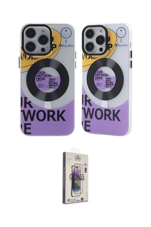 ieg™ iPhone 13 Pro Max Kılıf Nova Doku Koleksiyonu - Siyah Bilvis 3D Cam Ekran Koruyucu