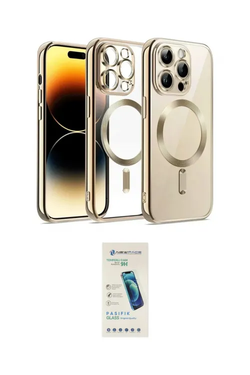 ieg™ iPhone 13 Pro Max Kılıf Nova Işık Özel Seri - Şeffaf Pasifik Cam Ekran Koruyucu