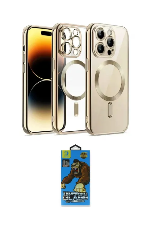 ieg™ iPhone 13 Pro Max Kılıf Nova Işık Özel Seri - Siyah 18D Cam Ekran Koruyucu