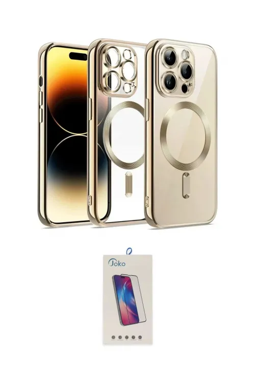 ieg™ iPhone 13 Pro Max Kılıf Nova Işık Özel Seri - Siyah Joko 5D Cam